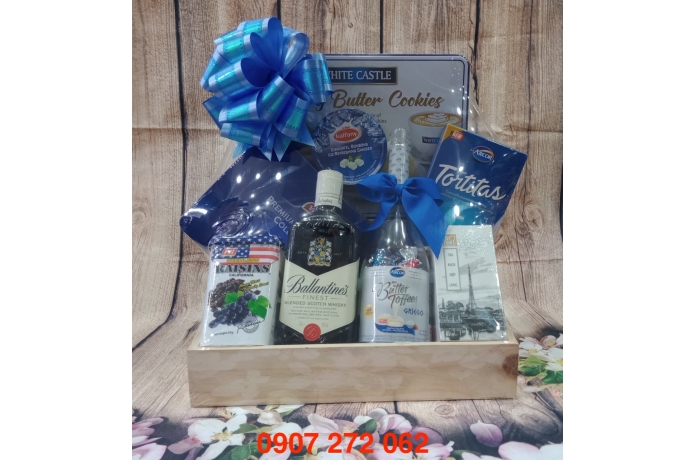 Giỏ quà rượu Tết 2024- Rượu Ngoại nhập chính hãng